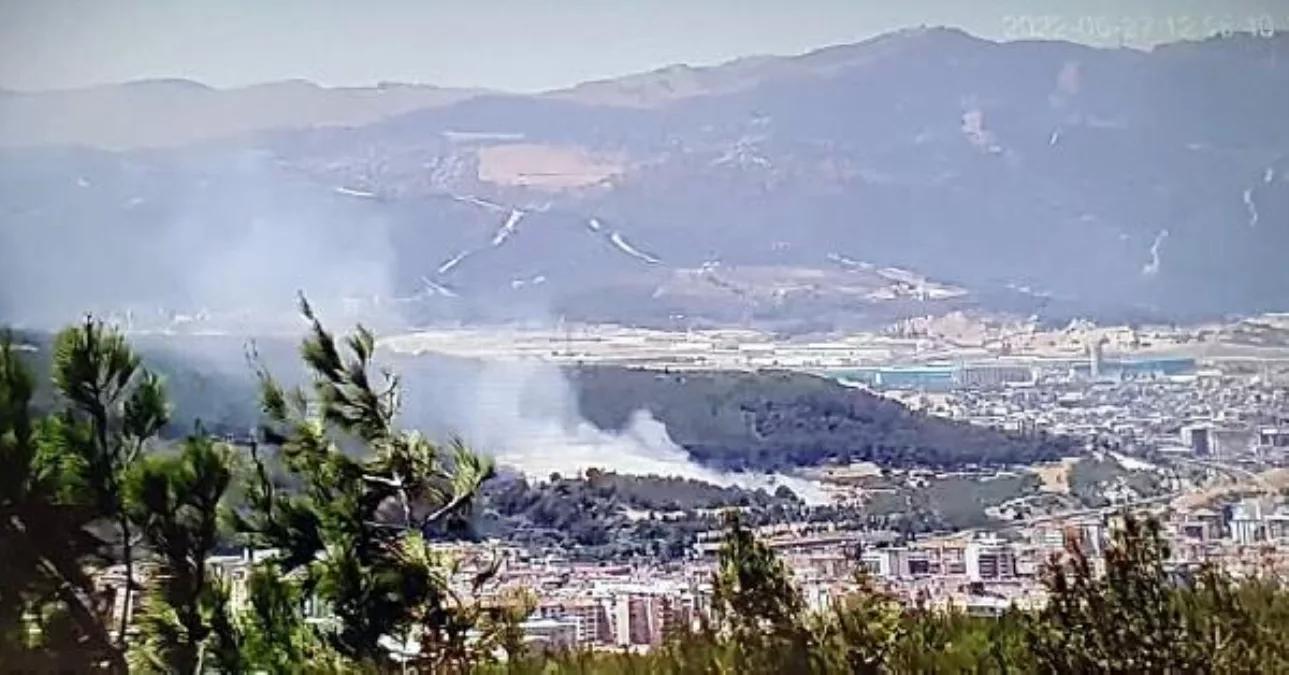 Son dakika haber! İzmir’de makilik yangını (1)