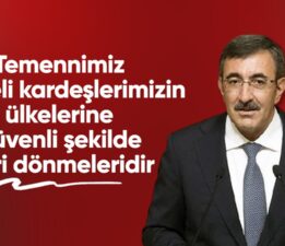 Cevdet Yılmaz: Suriyeli kardeşlerimizin ülkelerine güvenle geri dönmelerini temenni ediyoruz