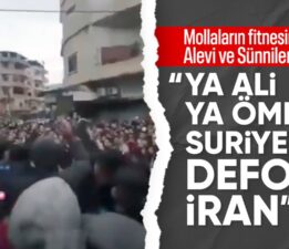 Suriyeli Sünni ve Alevilerden İran’a tepki protestosu