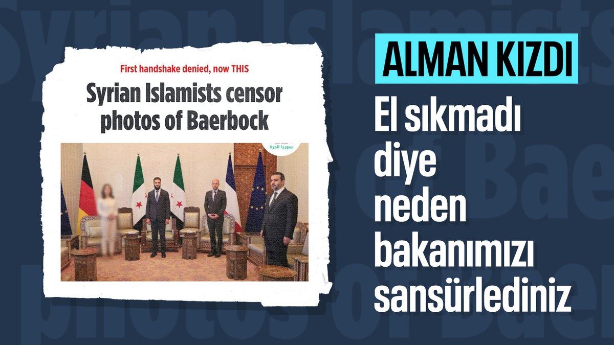 Suriye’yi ziyaret eden Alman bakanın fotoğrafı blurlu servis edildi